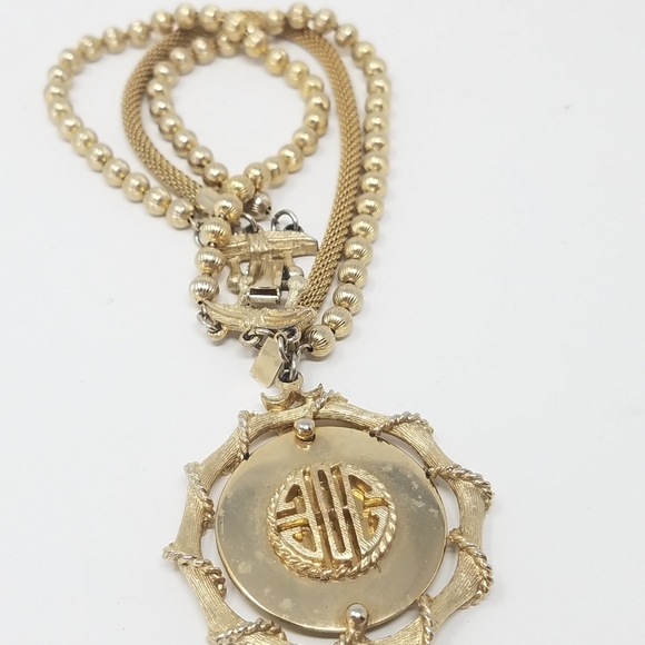 Vtg 1950's CAPRI bracelet signed pendant filigree - Picture 4 of 5